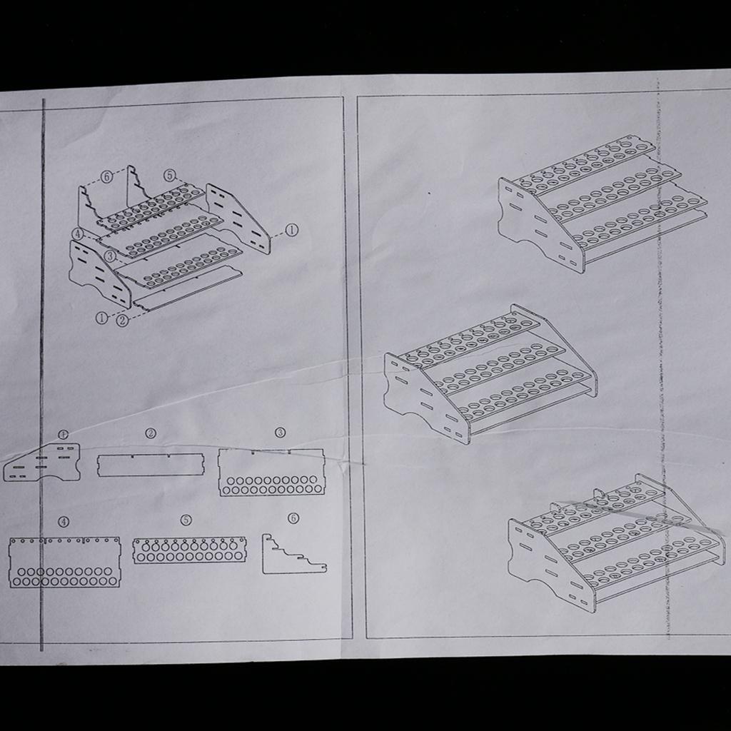 Workshop Tools Wood - Boya Standı Ahşap Organizatör Çok Yuvalı