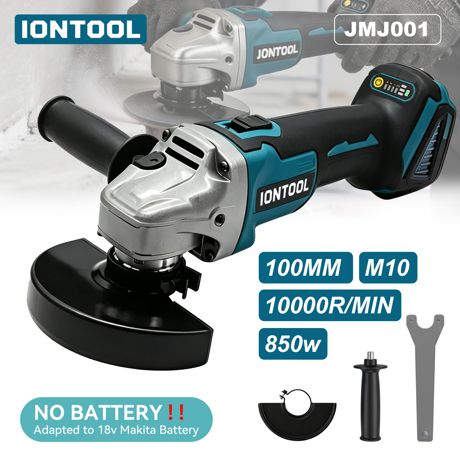 Tools For Fabrication Workshop - IONTOOL Akülü Açı Taşlama Makinesi 850W