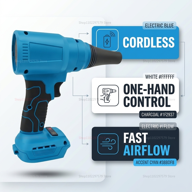 Power Tools In Workshop - 18V fırçasız akülü hava silgi elektrikli