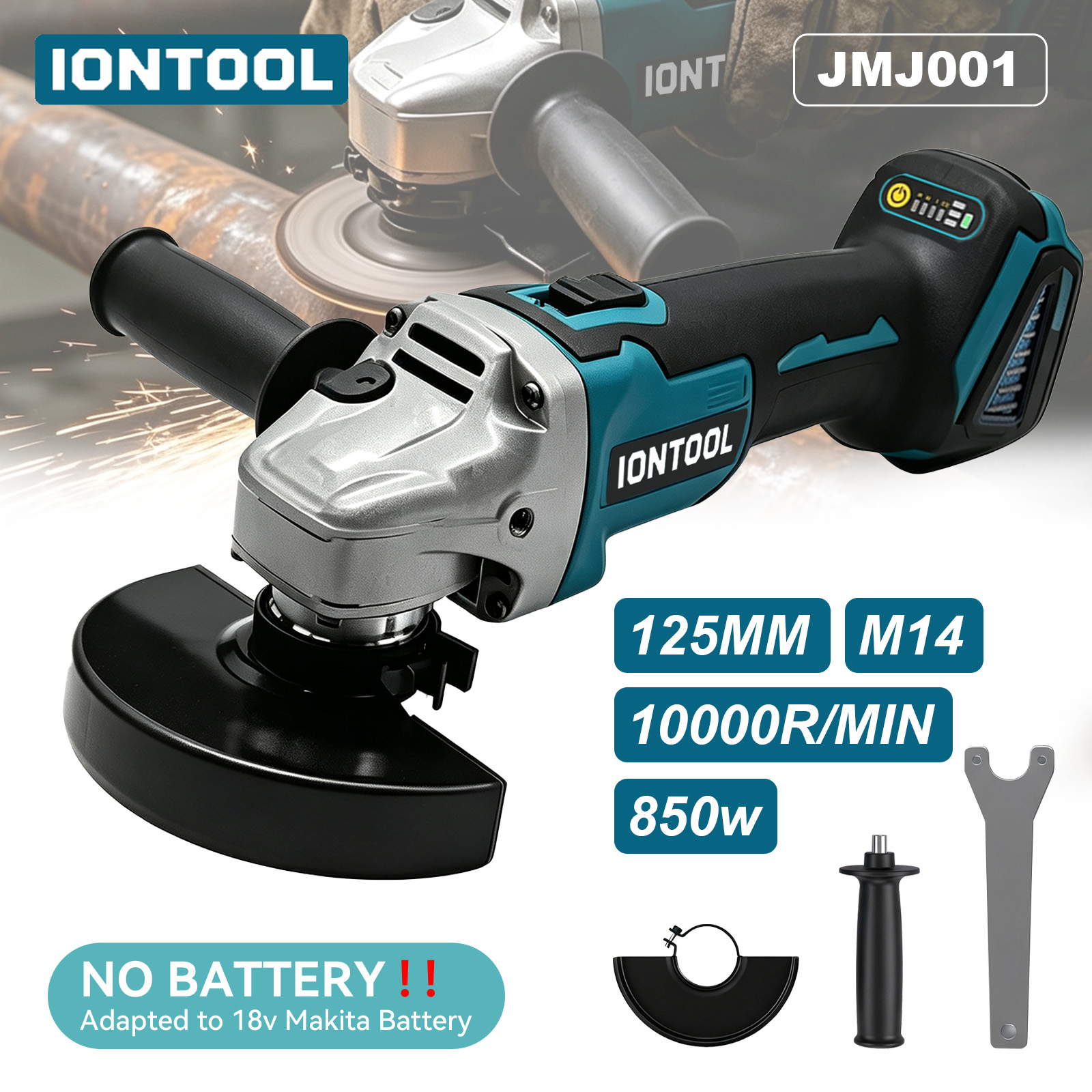 Tools For Fabrication Workshop - IONTOOL Akülü Açı Taşlama Makinesi 850W